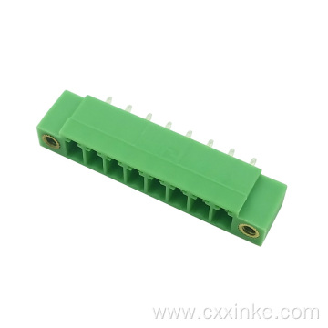 3.81MM pitch with ear screw plug-in PCB terminal block straight pin socket